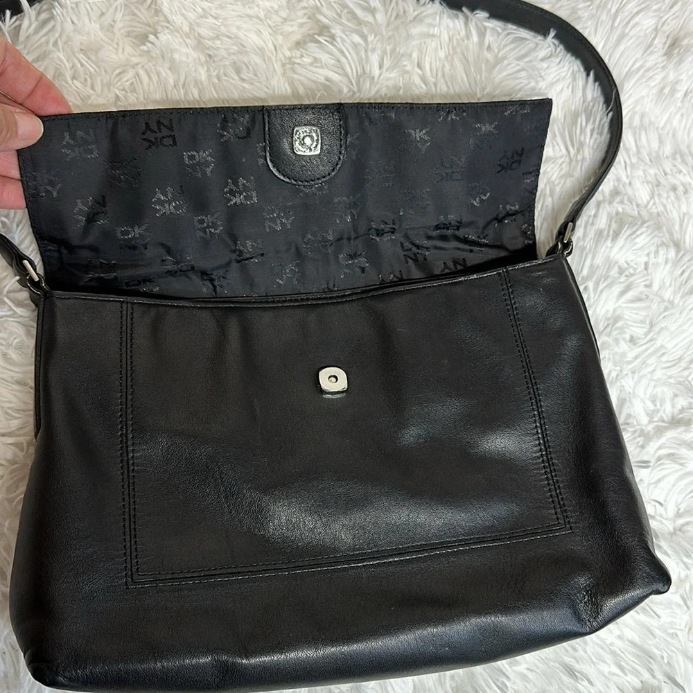DKNY Leather Foldover Bag - Picture 3 of 7